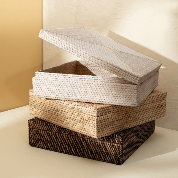 Wicker Under Bed Storage in 4 Beautiful colours - Coastal Villa Homeware